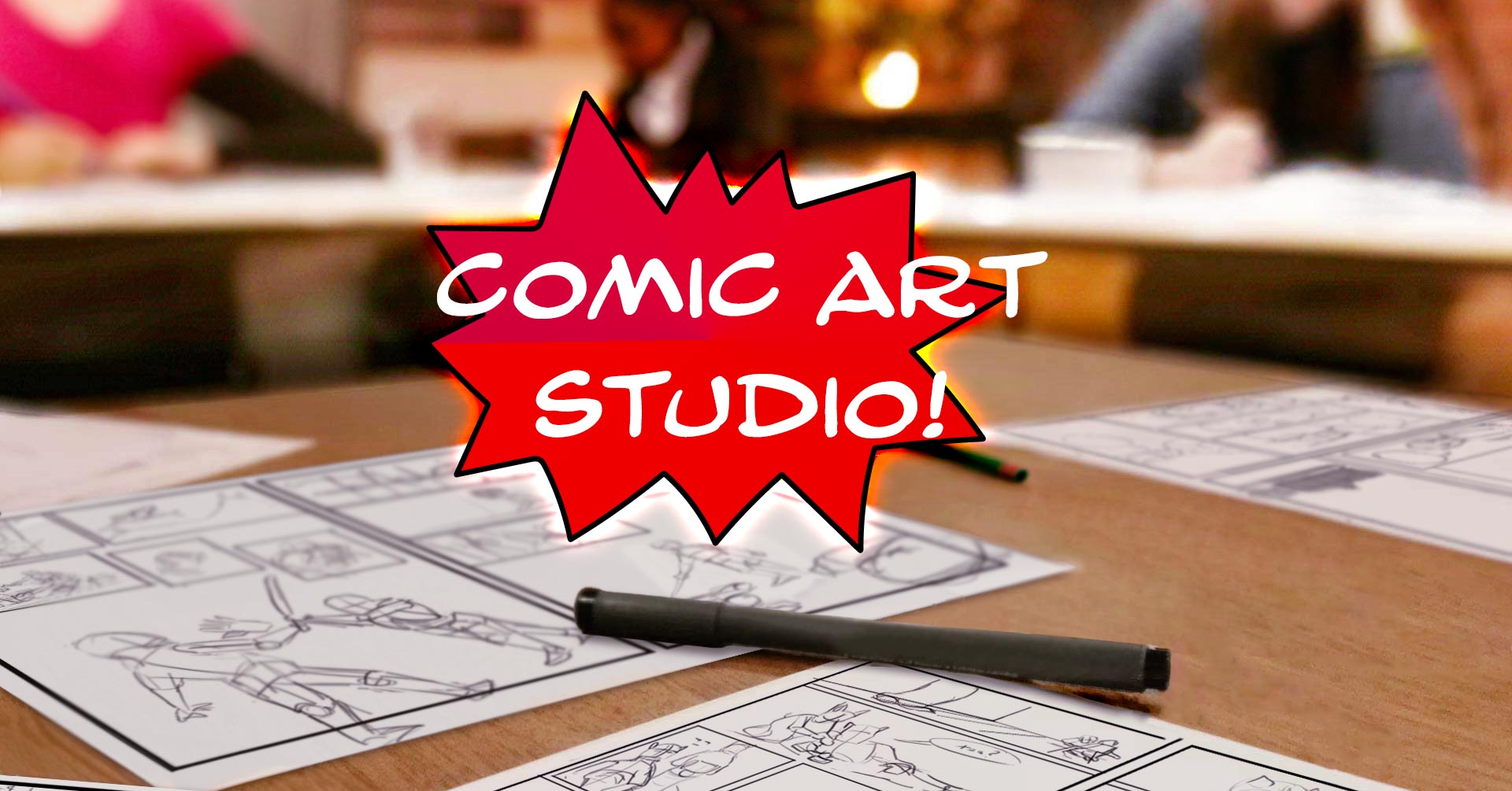 Comic Art Studio is een werkplek in het centrum van Amsterdam, waar je aan je eigen comic/cartoon/strip/manga kunt werken en waar begeleiding aanwezig is voor vragen, inspiratie , techniek over je karakters, je verhaal, je perspectieven etc.