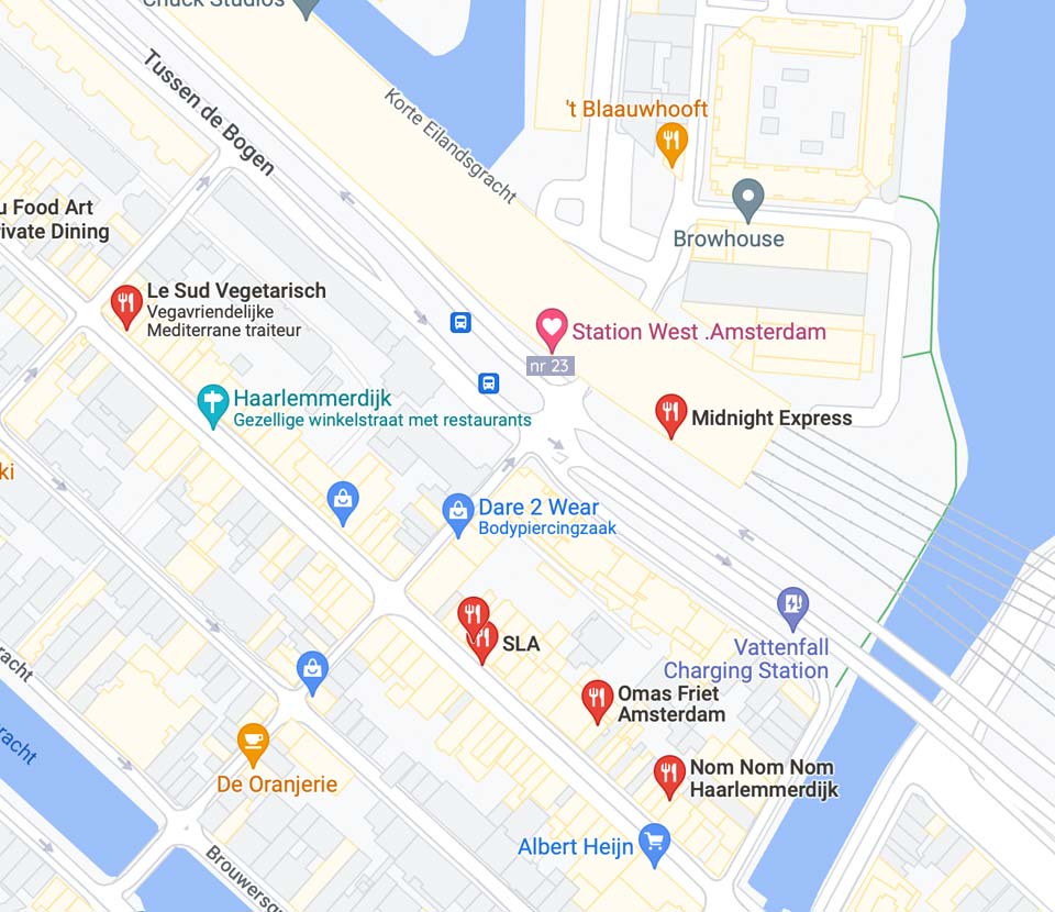 Station West, Amsterdam city centre, near restaurants, cafes and other creative hotspots